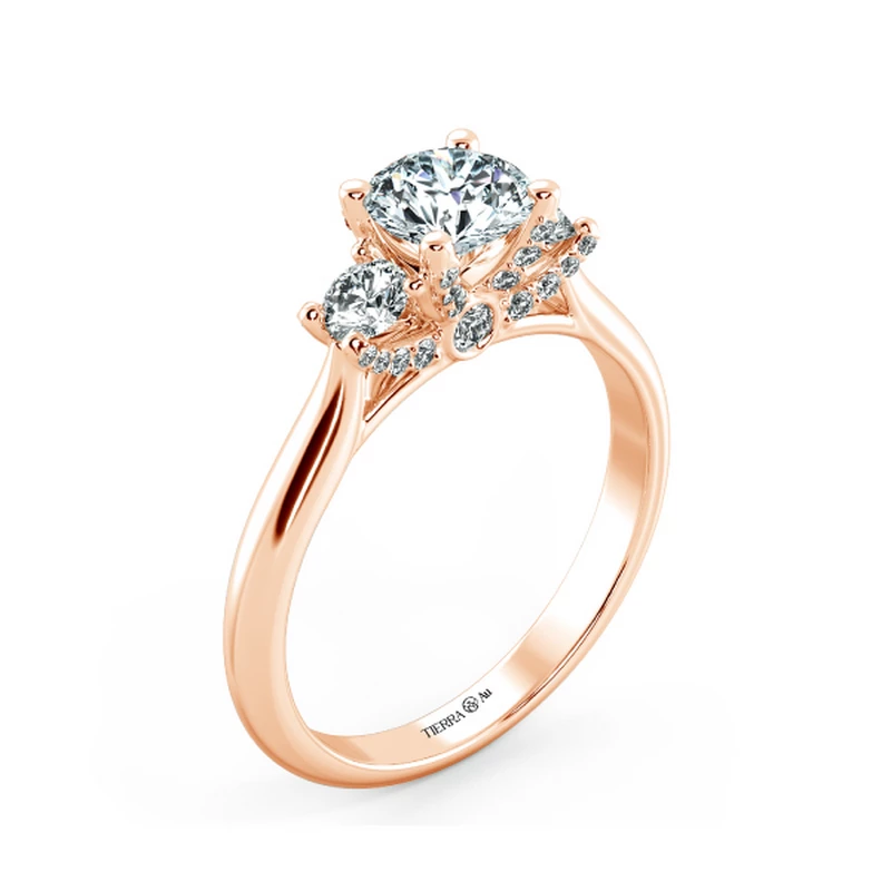 Nhẫn đính hôn Threestone có bridge accent NCH3203 4